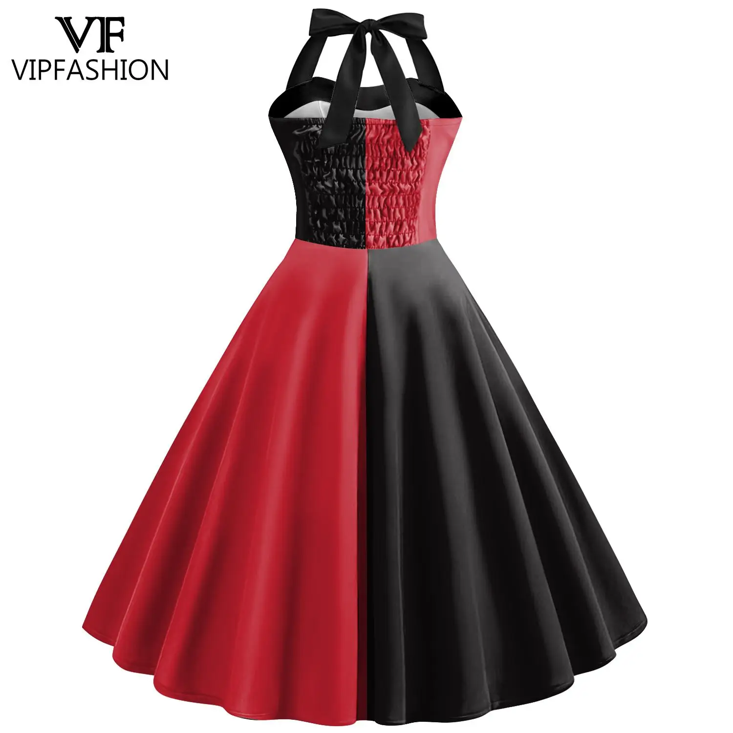 VIP FASHION Women Dresses 3D Printed Halterneck Sleeveless Dress Girl Sexy Long Dress Carnival Purim Party Clothes Halloween