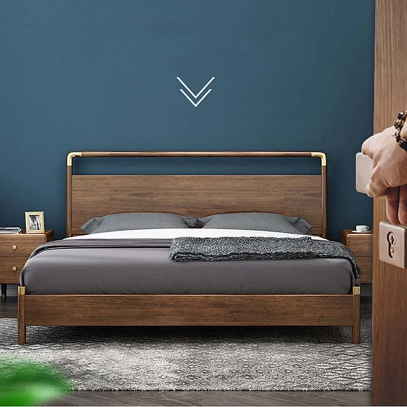 

Waterproof European Double Bed Wood High End Sleeping Wooden Modern Beds Bedroom Queen Luxury Camas De Dormitorio Furniture