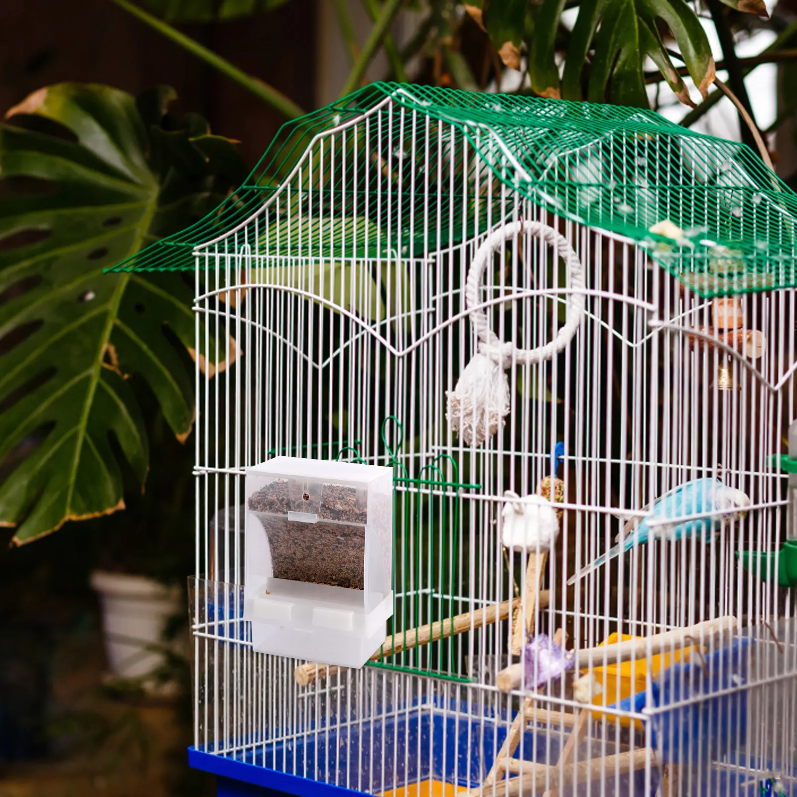Automatic Bird Feeder for Pigeons No Mess Splash-Proof Food Dispenser Large Capacity Easy to Use Clean Bird Cage Feeding