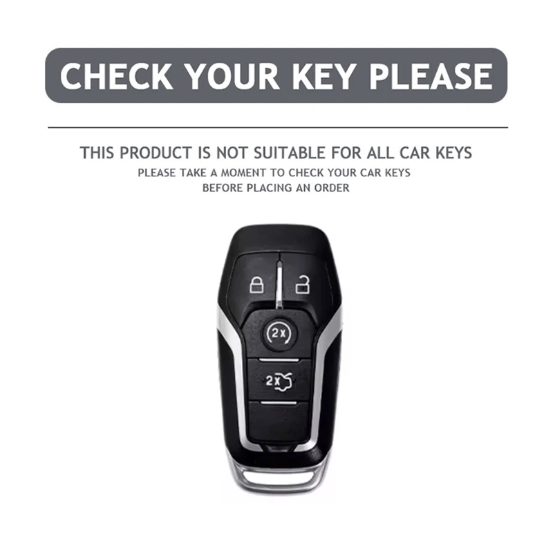 4 Buttons Zinc Alloy Car Key Case Cover Shell Holder For Ford Mustang Fusion Explorer Edge F-150 Mondeo For Lincoln MKZ MKC MKX