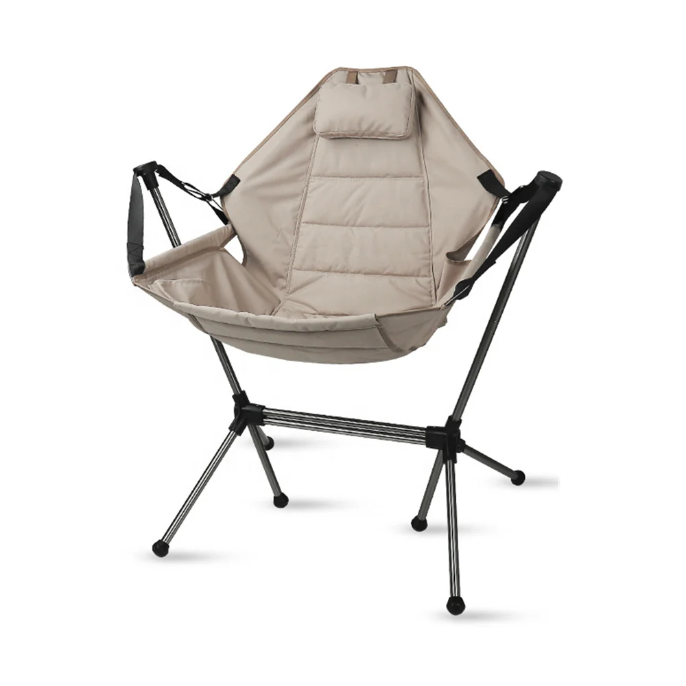 

Outdoor Garden Popular Picnic Leisure Steel Aluminum Folding Rocking Chair Camping Compact Hiking Fishing Chair