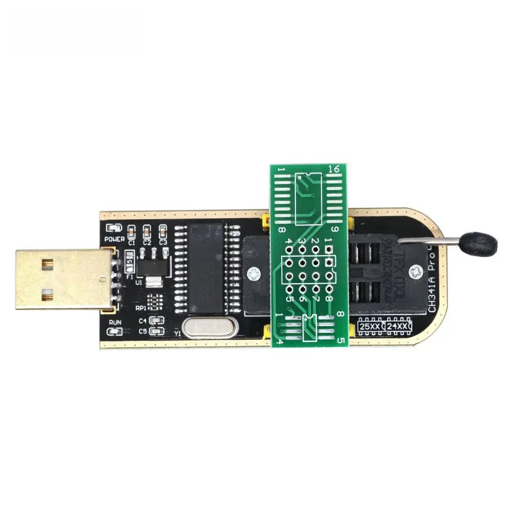 CH341A 24 25 Series EEPROM Flash BIOS USB Programmer Module + SOIC8 SOP8 Test Clip For EEPROM 93CXX / 25CXX / 24CXX XTW100