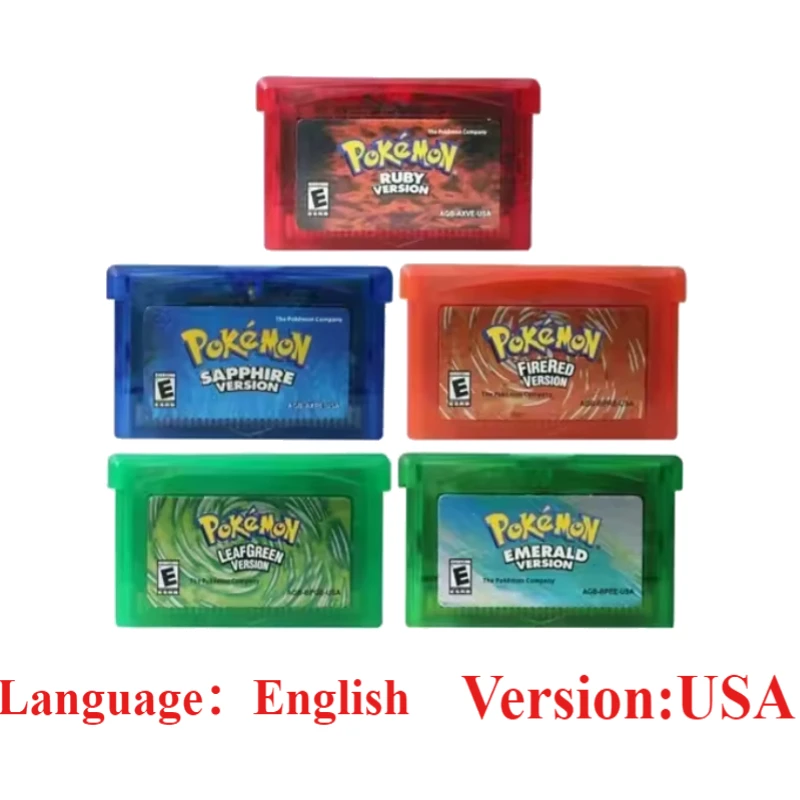 نوعية جيدة بوكيمون GBA بطاقة الألعاب 32 بت لعبة فيديو وحدة التحكم خرطوشة ل DS/NDS/GB الإنجليزية الإسبانية الفرنسية الألمانية بطاقة هدية لعبة #3