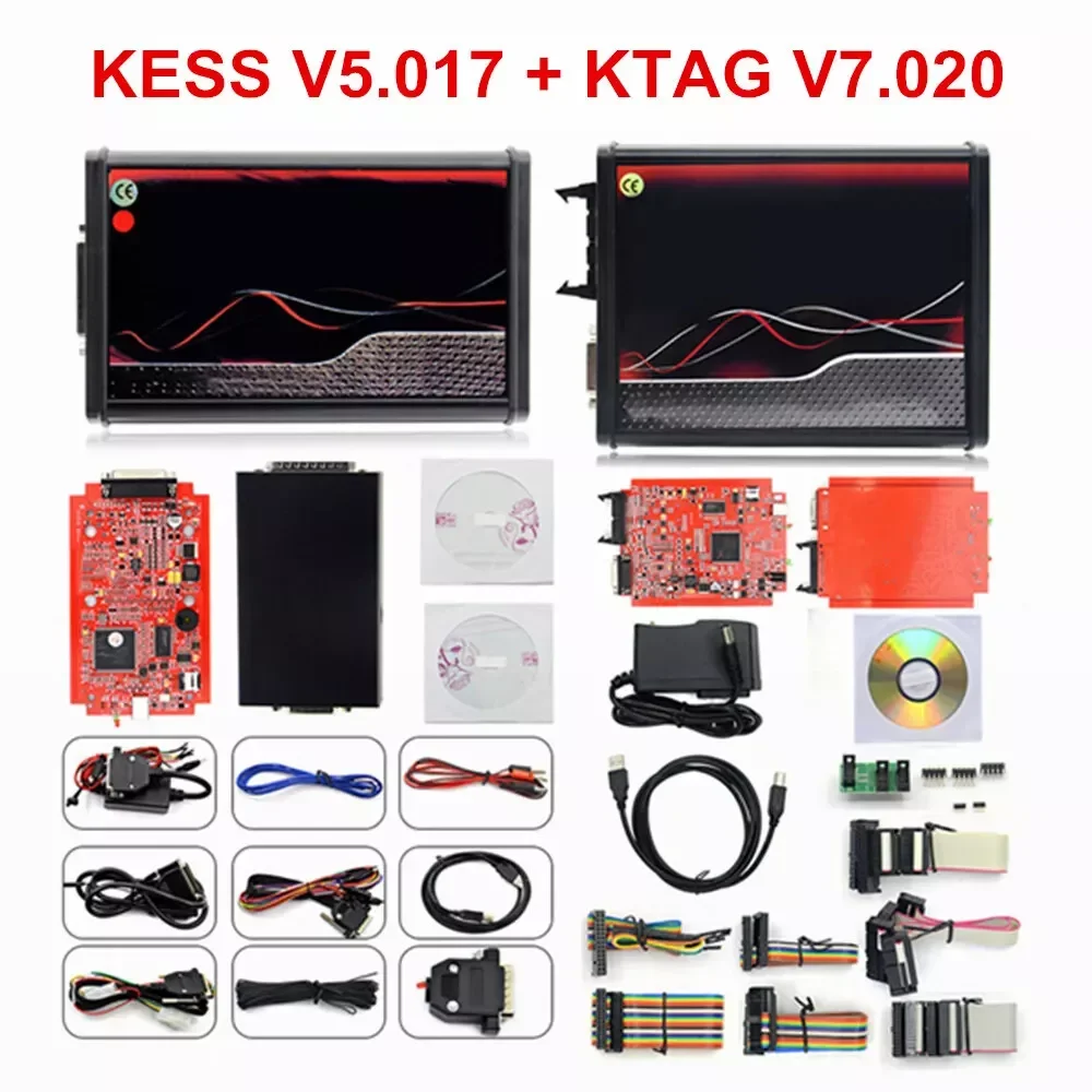 2024 Kess V5.017 2.80 Ksuit V2 KTAG 7.020 2.25 4 LED ECU Master Unlimited Online KESS Car TrucK ECU Chip Tool OBD2 Repair Kit