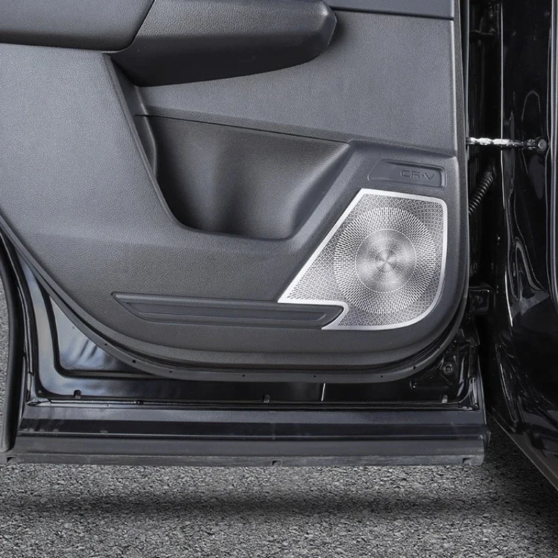 

​ ​ Для Honda CR-V 2023-2024: решетки для дверных динамиков премиум-класса + крышки твитера - комплект из нержавеющей стали с ЧПУ, аксессуары для интерьера