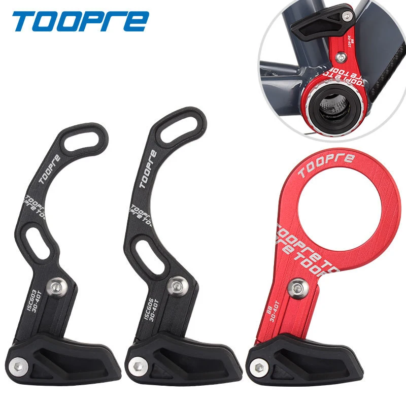 TOOPRE MTB Bicycle Chain Guide 1X System Mountain Bike Single Chain Ring Crank Drop Catcher ISCG 03 ISCG 05 BB mount 7075 CNC