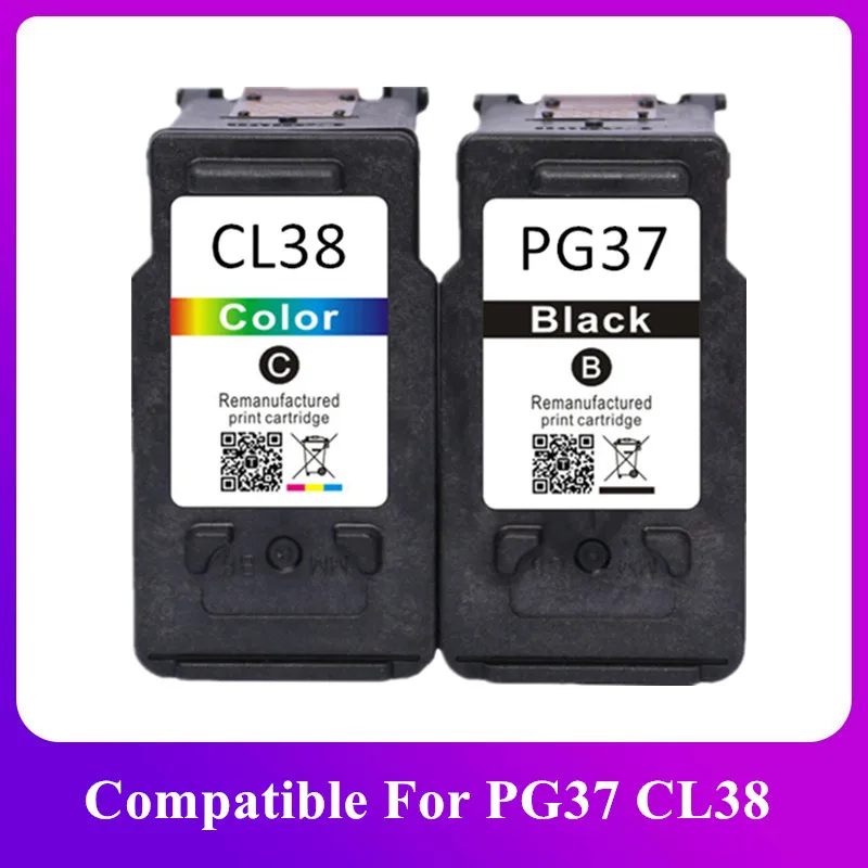 ตลับหมึกสำหรับ Canon PG-37 CL-38 PG 37 CL 38 PG37 CL38 PIXMA MP140 MP190 MP210 MP220 MP420 IP1800 IP2600 MX300เครื่องพิมพ์ MX310