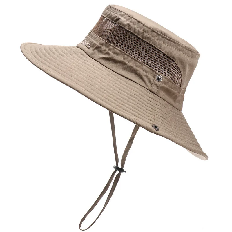 Sommer-Bergsteiger-Outdoor-Hüte für Damen und Herren, Dschungel-Abenteuer, Reisen, atmungsaktiv, große Traufe, leicht, faltbar, Sonnenschutz – Detail 8
