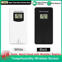 Temperature Humidity Wireless Sensor Hygrometer Electronic Digital Thermometer In/Outdoor Used with Weather Station For Home Use