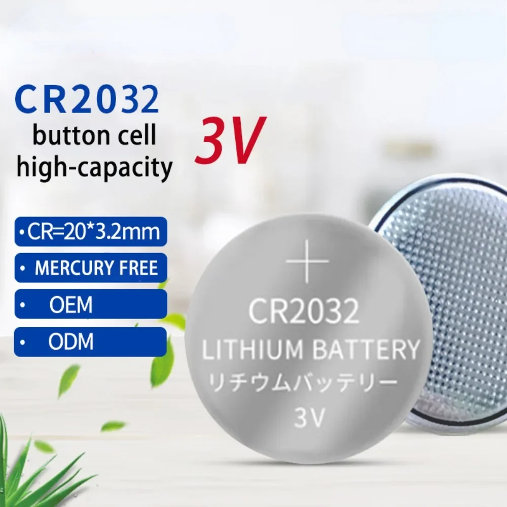 CR2032 3V Lithium Button Cell Battery Coin Battery 2-60PCS Replacement for Watch Toy Calculator Car Remote Control