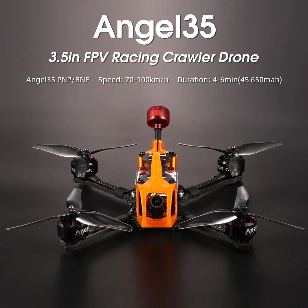 Angel35 3.5inch Freestyle FPV Drone with ELRS 2.4GHz 1606 2750KV Motor 40A ESC 1200TVL Camera RC Drone for Photography