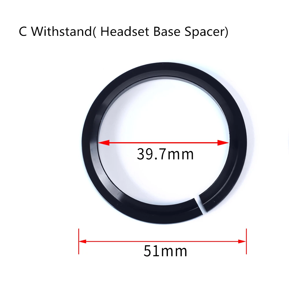 RISK Aluminum 1.5inch Bicycle Headset Base Spacers Crown Race for Straight / Taper Fork 30/39.8mm Bike Headsets Base Accessories