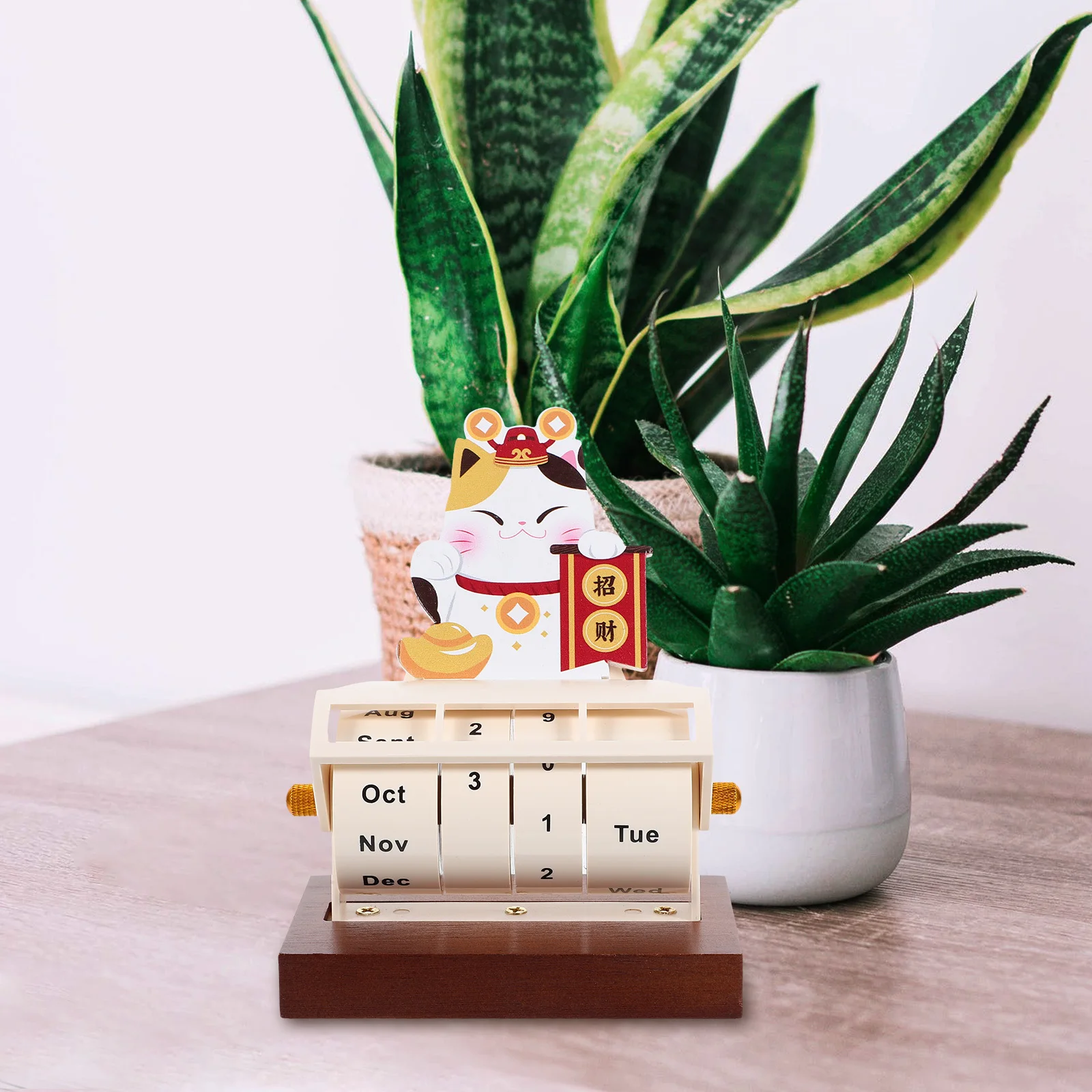 

Wooden Perpetual Table Desk Decor For Home Office School Use Household Standing Calendar Decorative Daily Use Wood