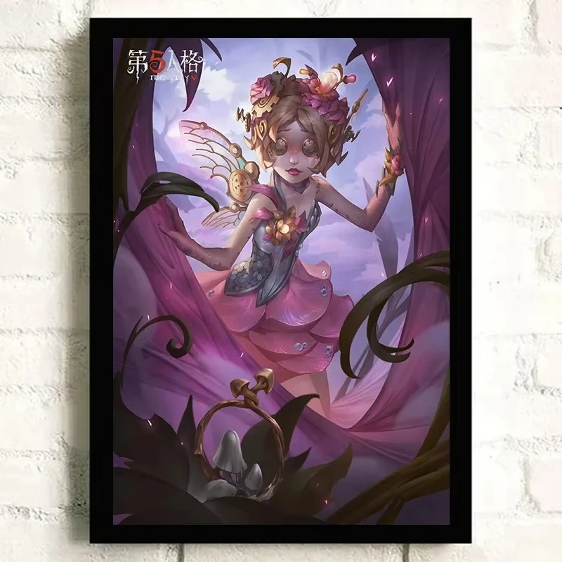 Identity V Poster Chinese Game Poster Gardener Little Girl Red Lady Horror Game Canvas Painting  Decoration Home Room Decor