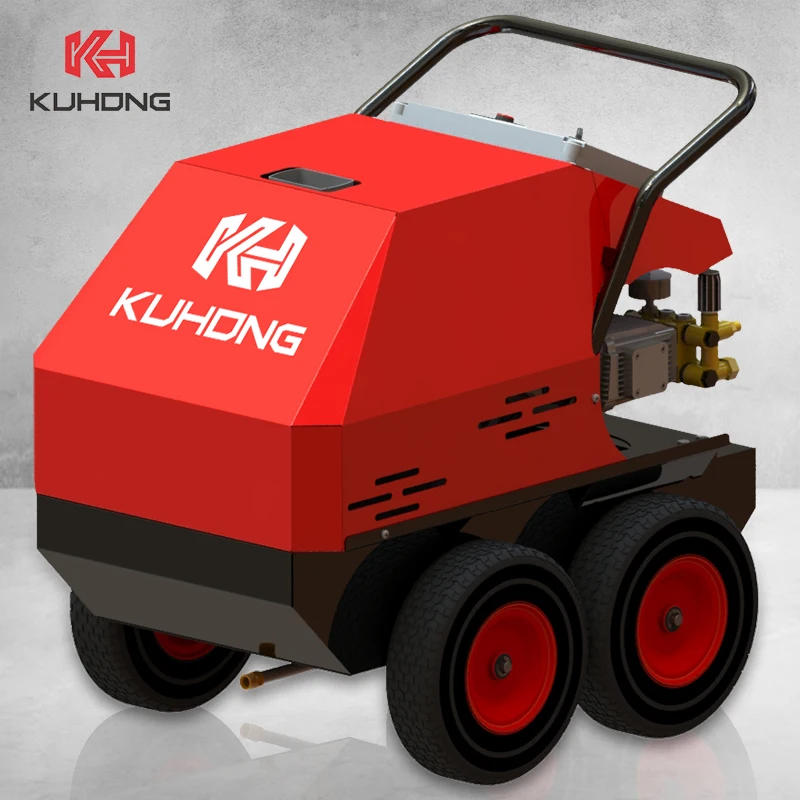 2025 Kuhong 3600psi 4000 psi 250Bar 270Bar Limpiador a vapor Lavadora a presión Industrial Hidrolavadora De Agua Caliente Electrica