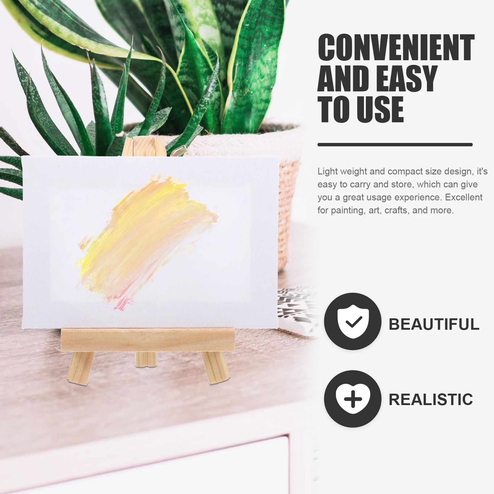 

2 set 2 Sets Wooden Easel For Canvas Painting Oil Acrylic Watercolor Lightweight Compact Tabletop Easels Student Hobbyist Artist