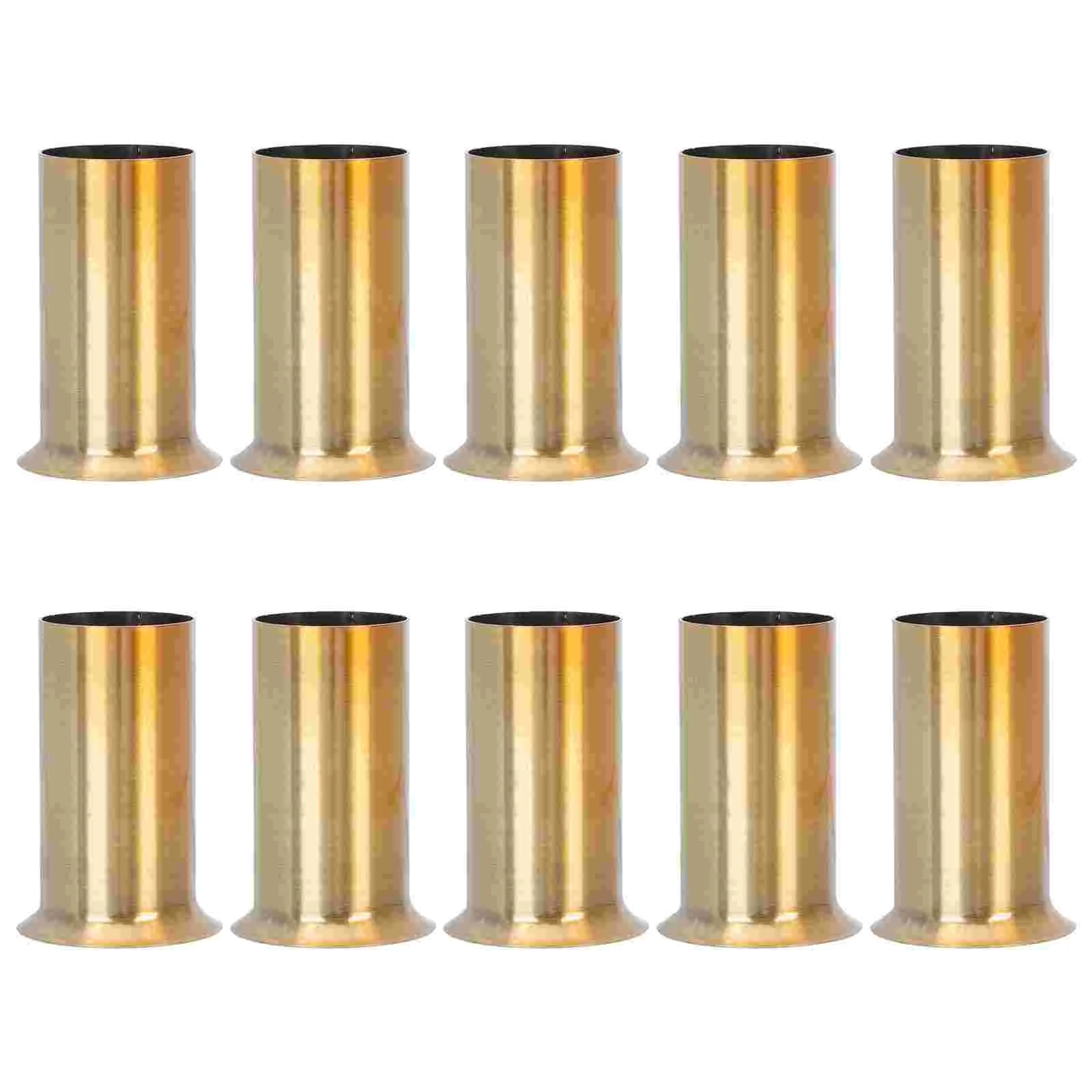 10 Pcs Chandelier Casing Iron Covers Sleeves Flanging Socket Lampshade Lighting Parts Hanging Gold Trim Candelabra Base