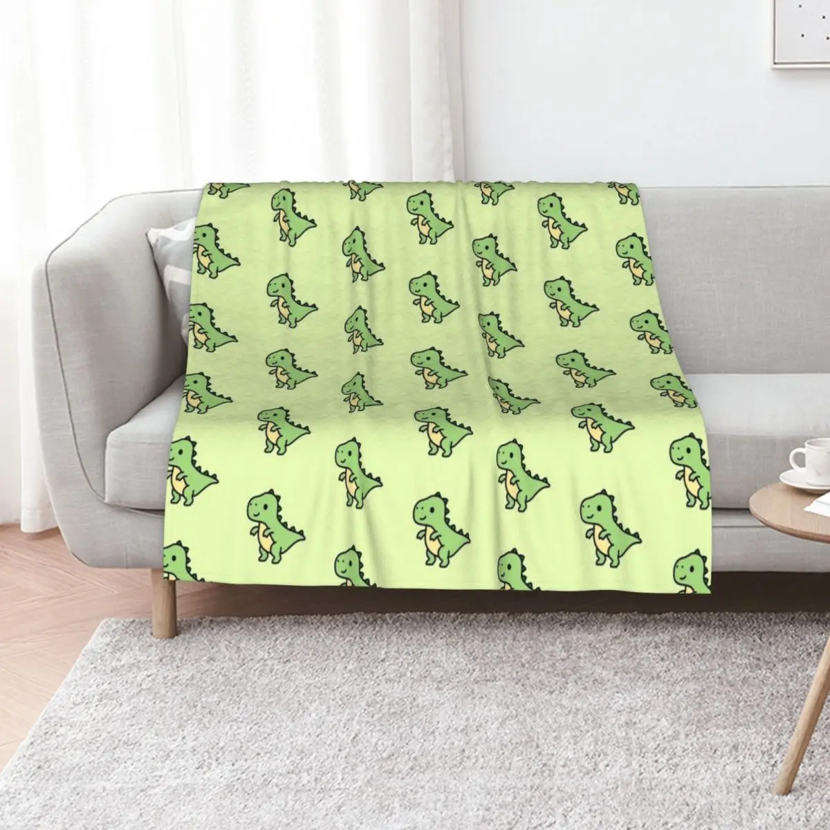 

T. Rex Throw Blanket Picnic Summer Cute Plaid wednesday Blankets