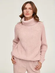 Wixra Women Sweater Long Sleeve Autumn Winter Spring Basic Pullover Femme Solid Loose Jumper Knitting Clothes