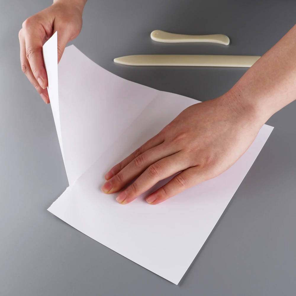 2 sztuk/zestaw Folder papierowy narzędzie do bigowania Folder kostny do punktacji składany papier do bigowania ręcznie robione akcesoria rzemieślnicze 2022 nowość — zdjęcie 7