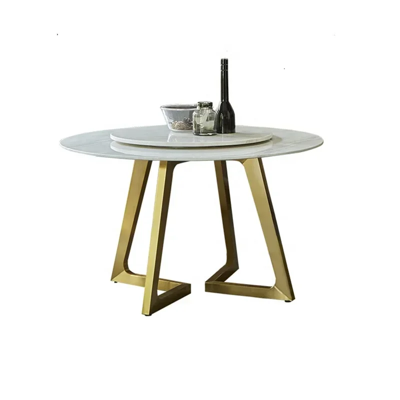 

For Modern minimalist nordic dining tables sintered stone small space saving furniture dining table set