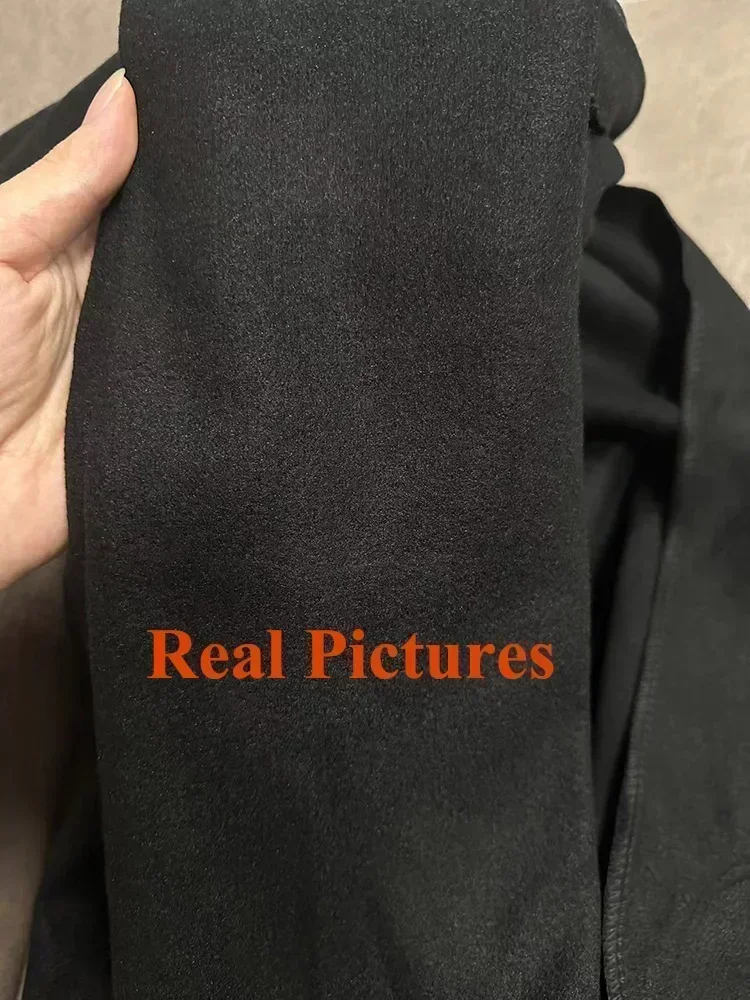 2024 Winter Female Designer Lace Up Bowknots Mid-Long Thermal Woolen Coat Lady Fashion Concise Solid Color Daily Coat Jackets