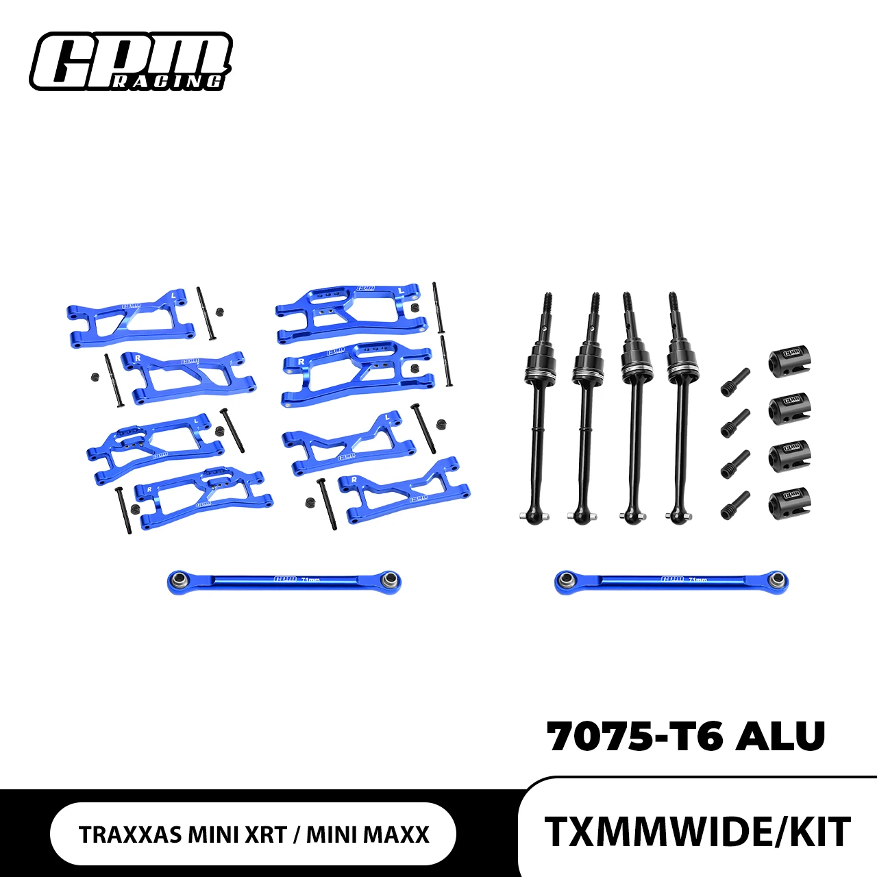 GPM 7075 ALLOY WIDEMAXX SUSPENSION KIT For TRAXXAS MINI MAXX TRUCK-107154-1