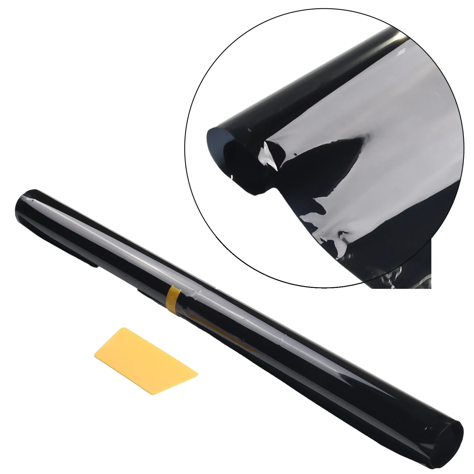 DARK SMOKE Window Tint Film DTY FILM W/ 1*Scraper 15% VLT CAR WINDOW TINT ROLL Scratch Resistant Tool Accessories