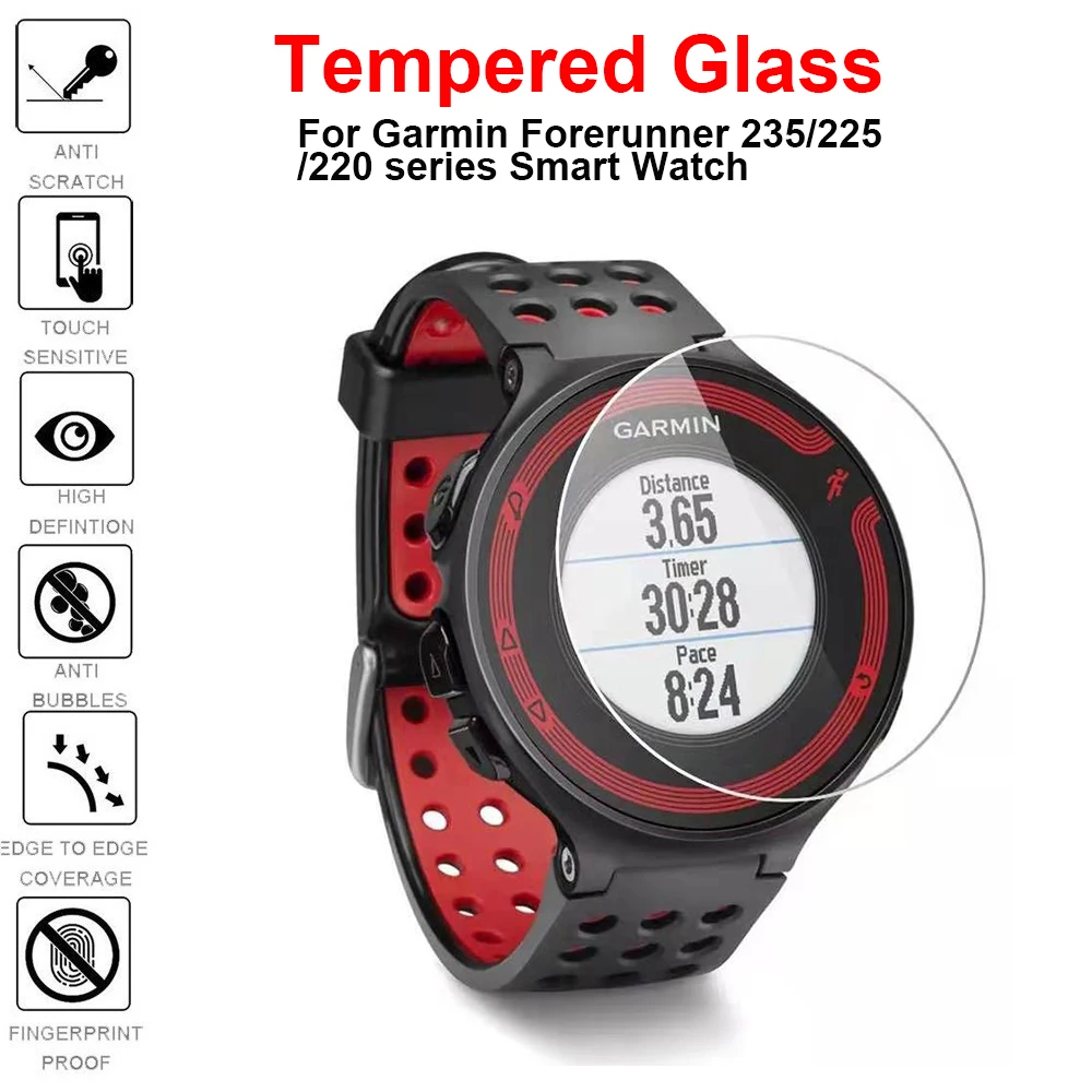 3Pcs HD Tempered Glass For Garmin Forerunner 235 225 series sport SmartWatch Screen Protector for Forerunner 220 Protective Film