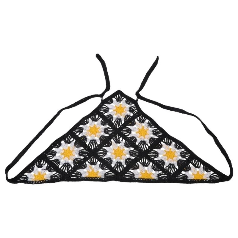 

39BB Crochet Head Head Head Scands Ethnic Bandanas Headwrap Travel Hair Hair Hair Chair для формального события и фестиваля