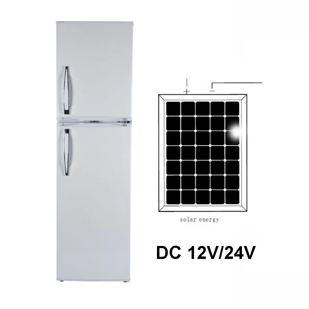 295L Custom Color VCM.S.S DC Double Door 24V 12V Fridge Solar