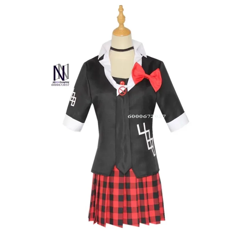 

Аниме-косплей CyDanganronpa — униформа Enoshima Junko и комплект спецодежды для кофейни с короткой юбкой и аксессуаром для волос Monokuma