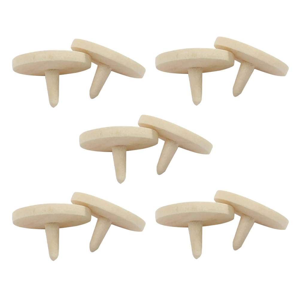 

10 Pcs Golf Ball Mark Marking Tool Tools Alignment Accessories Wooden Balls Marker