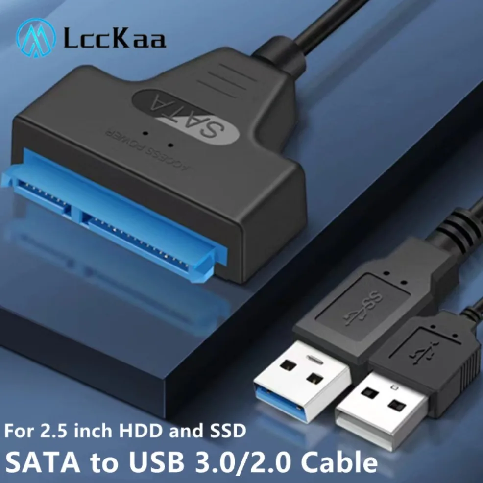 SATA to USB Cable USB 3.0 USB 2.0 to Sata III Cable Up to 6 Gbps for 2.5 Inch External HDD SSD Hard Drive SATA 3 22 Pin Adapter