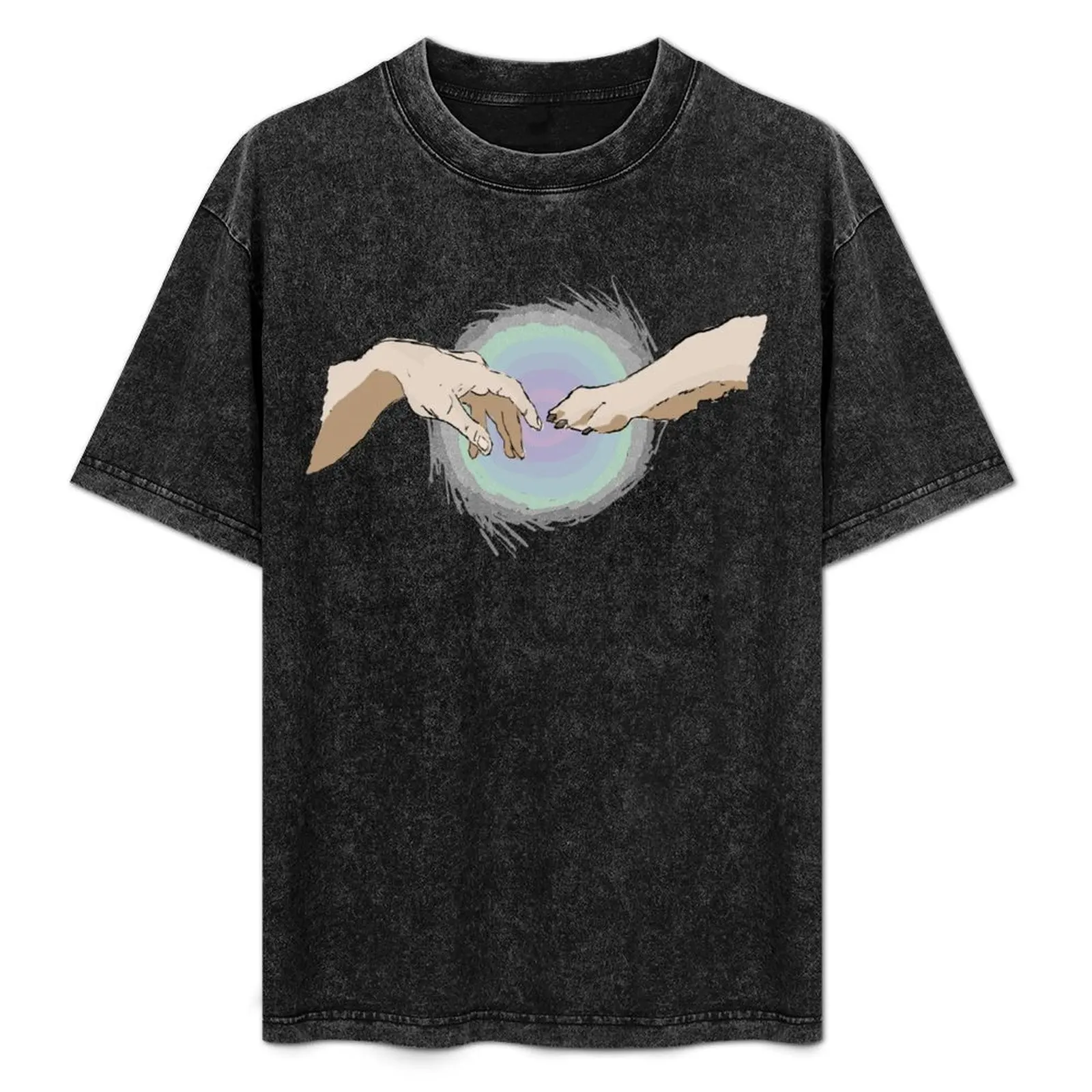 

Creation of Adam... And the Dog T-Shirt man t shirt summer t shirt man plain T-Shirt