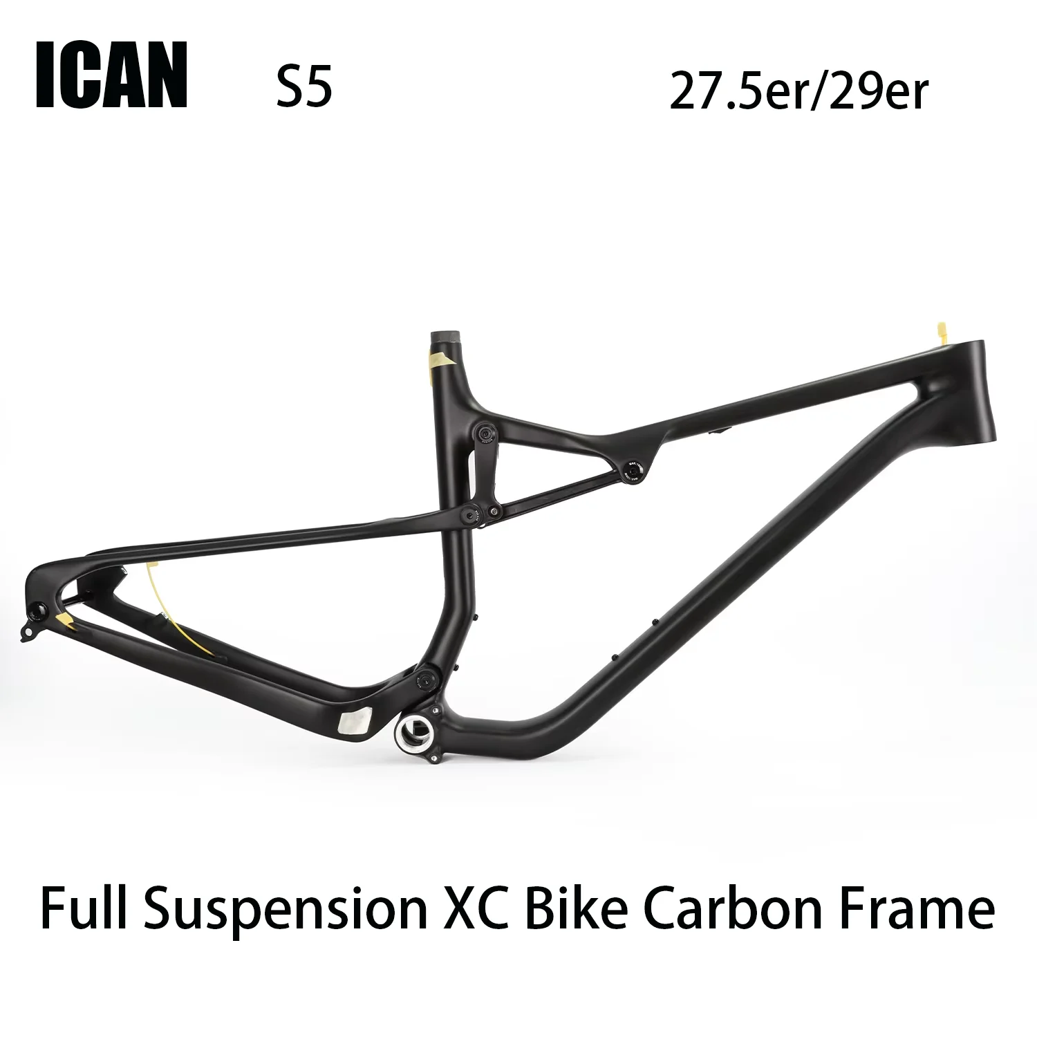 

Рама для горного велосипеда ICAN Brand Carbon XC 27.5er/29er, двухподвесная, из карбона Toray T700/T800, распродажа по сниженным ценам.