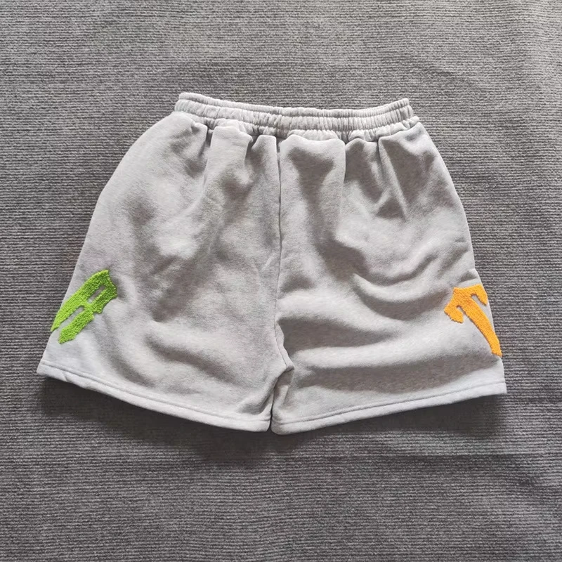 2025 Cross border Summer Towel Embroidered Casual Shorts Loose Trendy Pentagram Pants for Men and Women