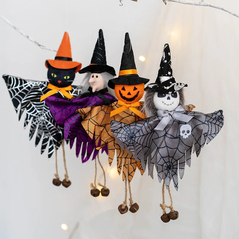 Halloween Decorative Pendant Ghost Festival Pumpkin Witch Pendant Bar Haunted House Layout Props Happy Helloween Party Decor