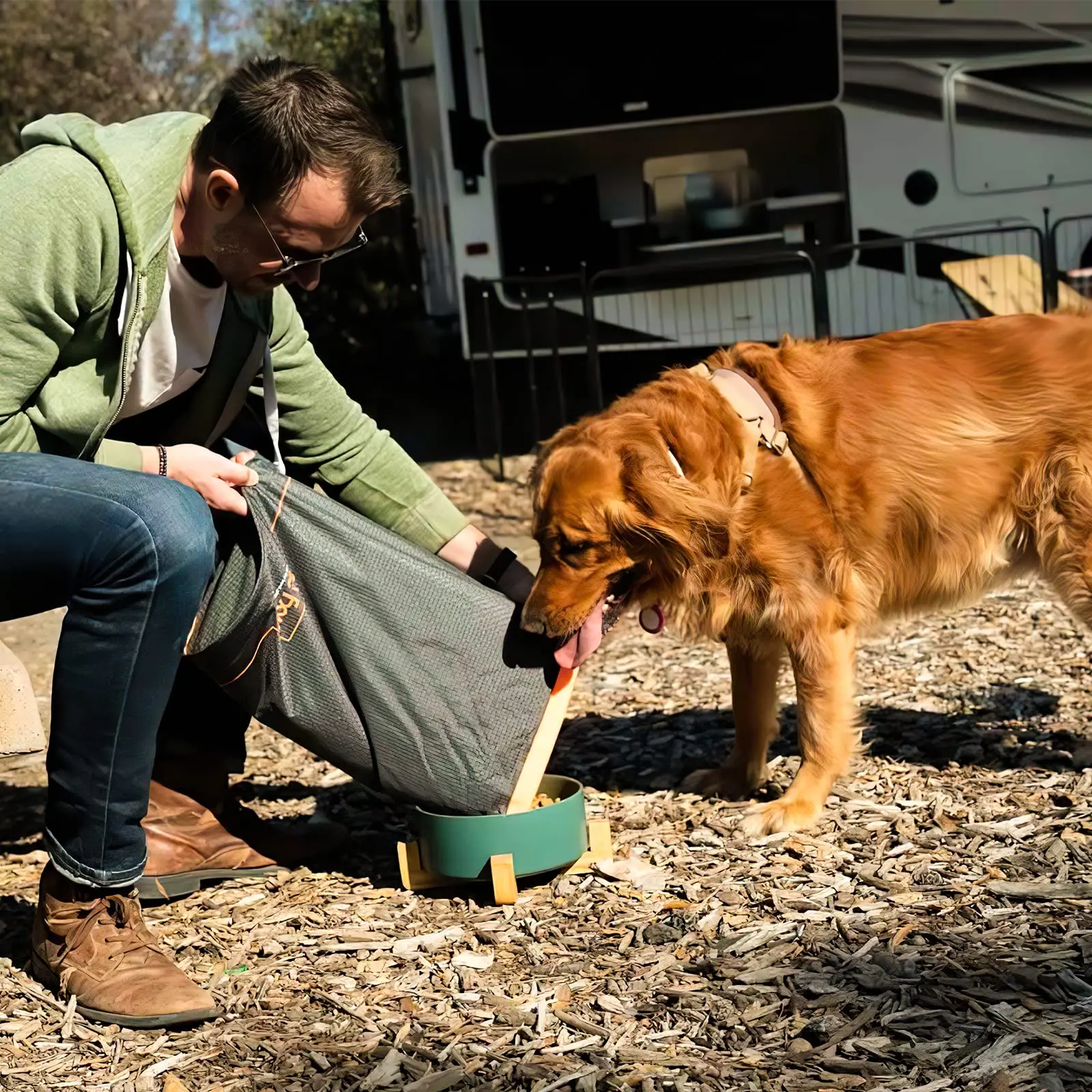 FXW Dog Food Travel Bag，Large Capacity for Travel Kibble Storage Perfect for RV Road Trips, Camping, Longterm Dog Boarding Gear