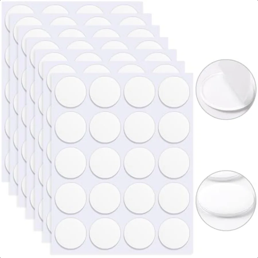 

140 Pcs Double Sided Sticky Dots Removable Round Putty Clear Double Sided Tape for Crafts No Trace Sticky Tack WaterRepellent A
