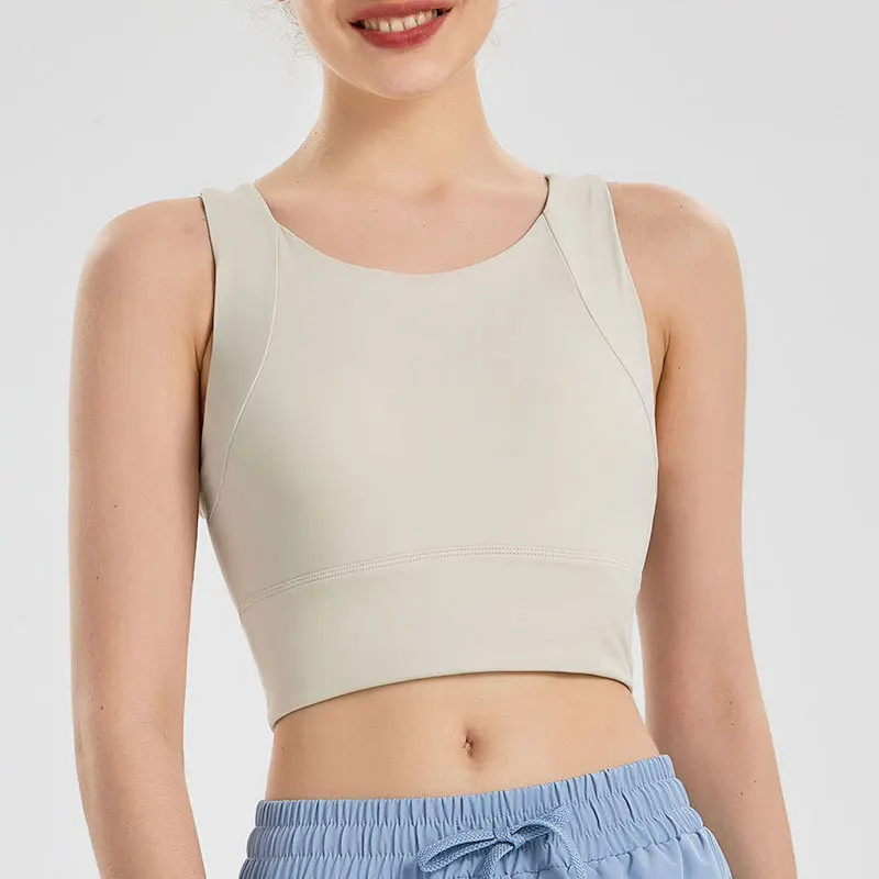 

Спортивное нижнее белье, женское противоударное, высокоинтенсивная одежда для бега, фитнеса, йоги, встроенный фиксированный бюстгальтер для йоги, жилет