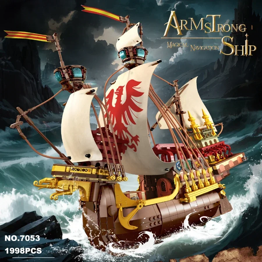 

Armstrong Ship Building Blocks Set Creative Technical Assembly Bricks MOC Design Educational Toy for Kids STEM Learning Gift
