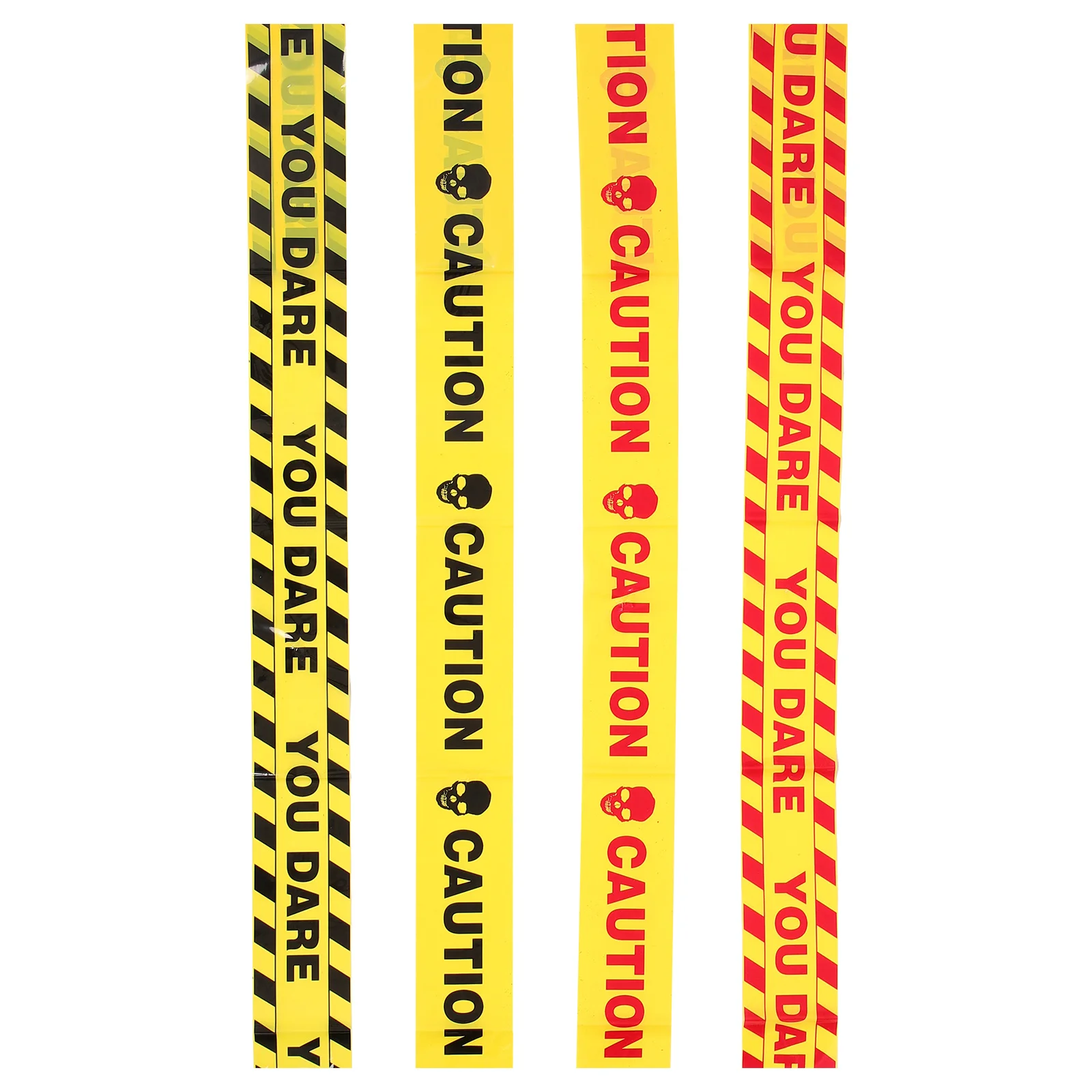 

4 pcs Halloween Cordon Tape Isolation Barrier Warning Line For Party Decor Haunted Ktv Bar Event Fright Props Safety