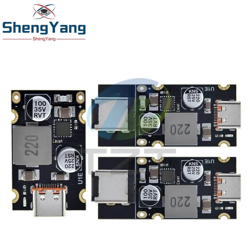 TZT QC4.0 QC3.0 Type-C USB PD65W Fast Charging Adapter Module DC8-32V 3.25A 65W Step Down Module For Huawei SCP/FCP Apple PD