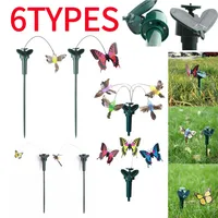 Solar Garden Dancing Ornament Solar Powered Flying Wobble Butterfly Bird Garden Stake For Patio Landscape Outside Ornament Decor