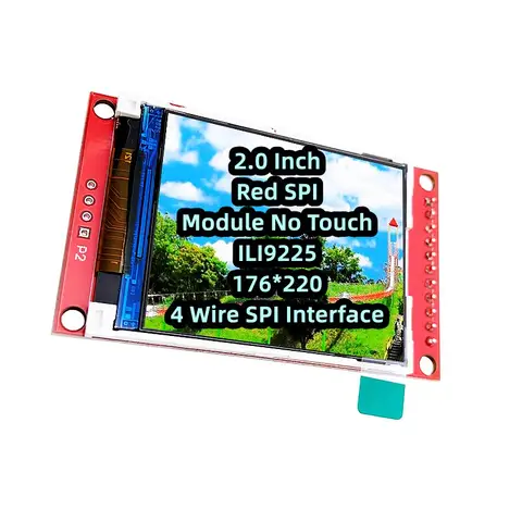 Red Module 2.0 Inch Esp32 ILI9225 Electronic 4 Wire SPI Interface 176*220 SPI No Touch