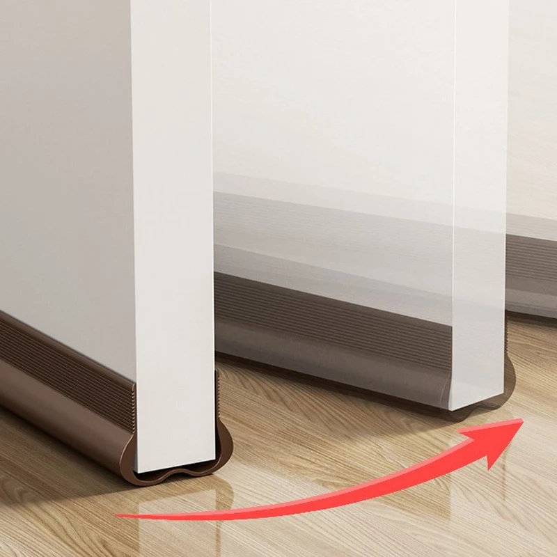 PVC Flexible Door Bottom Sealing Strip Under Door Draft Stopper Sealing Strip OundProof Gasket Weatherstrip Bedroom Door Gap Bar
