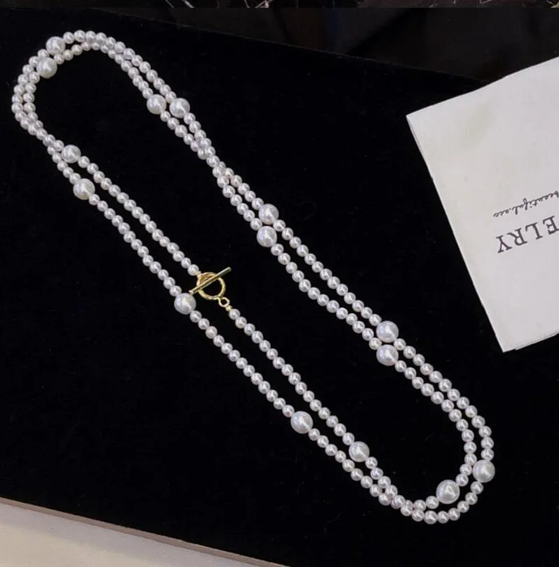 

Gorgeous 5-9mm South Sea Round White Pearl Necklace 36"