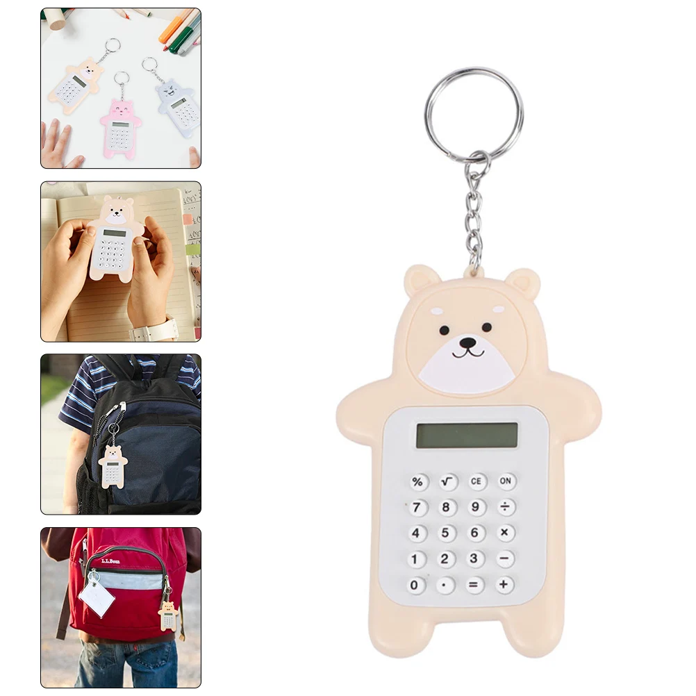 

Keychain Calculator Decoration Decorative Pendant Cartoon Cute Keychains Plastic Student