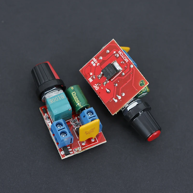 2pcs Mini 3V 6V 12V 24V 5A PWM Max 90W DC Motor Speed Controller Module 3V-35V Speed Control Switch LED Dimmer